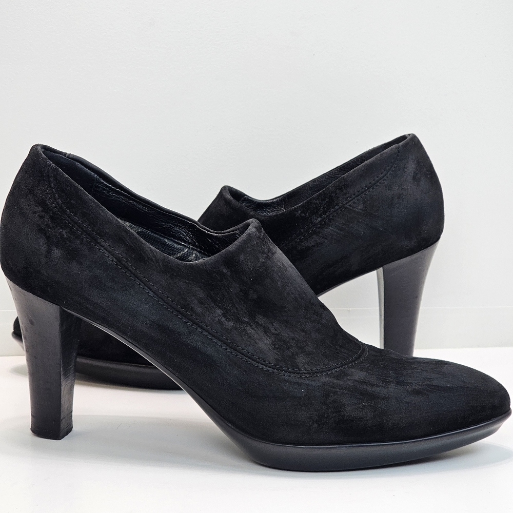 Aquatalia By Marvin K. Vera Gomma Black Suede Ankle Boot, EUC, Size 11